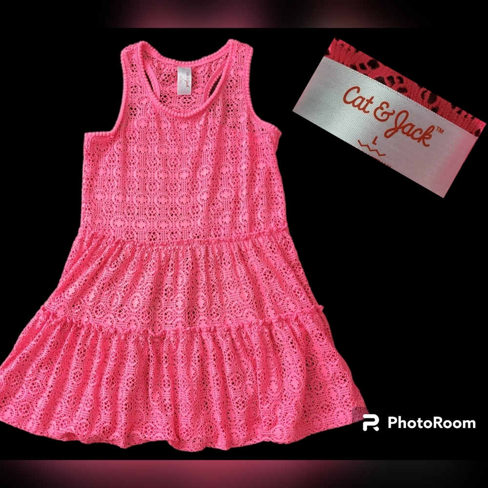 Cat and Jack girls summer cover dress L